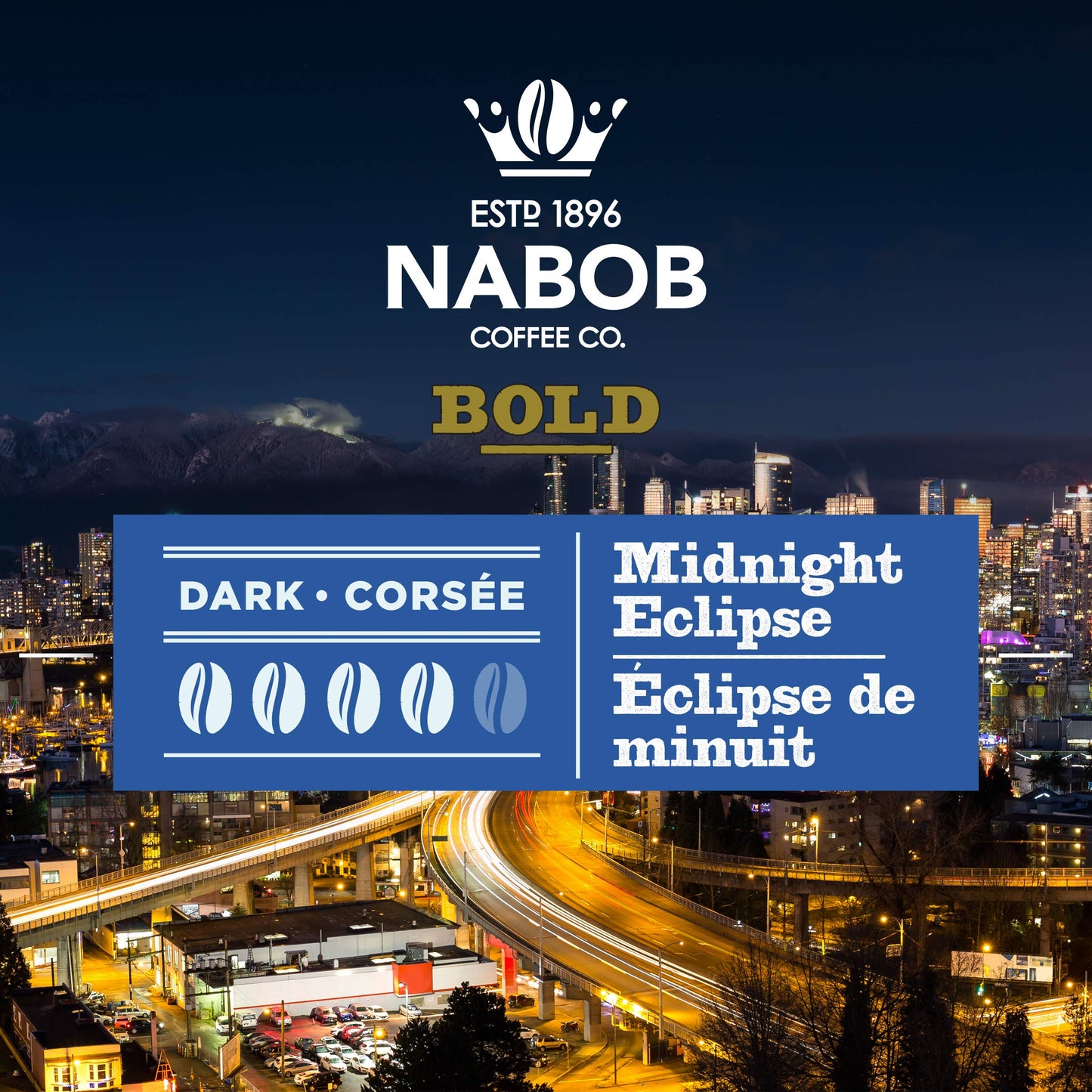 Nabob Bold Midnight Eclipse Ground Coffee 300g/10.6oz (Shipped from Canada)