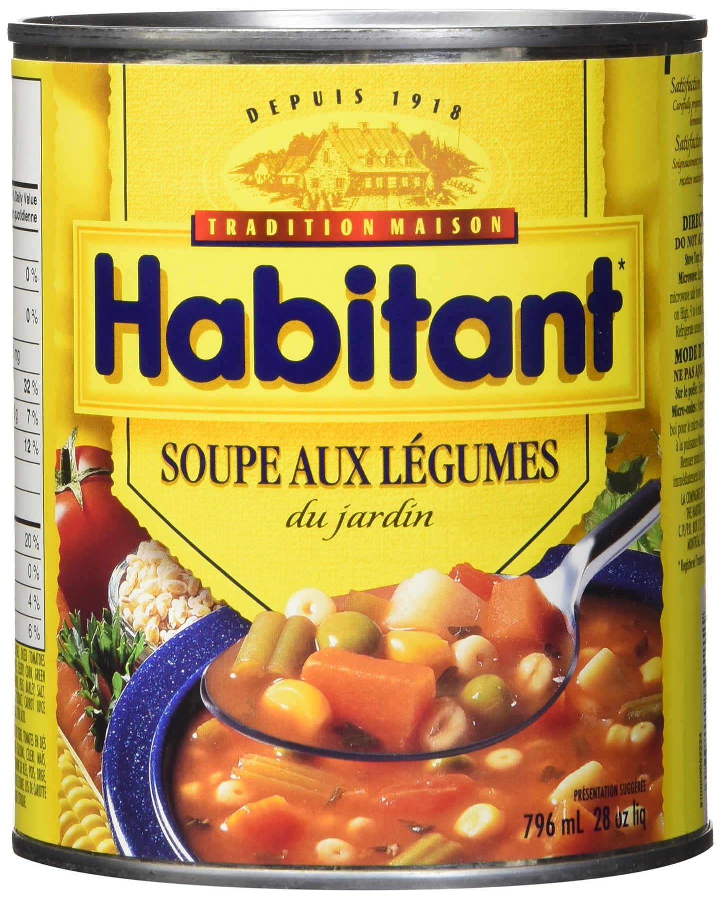 Habitant Garden Vegetable Soup 796ml/28oz (Shipped from Canada)