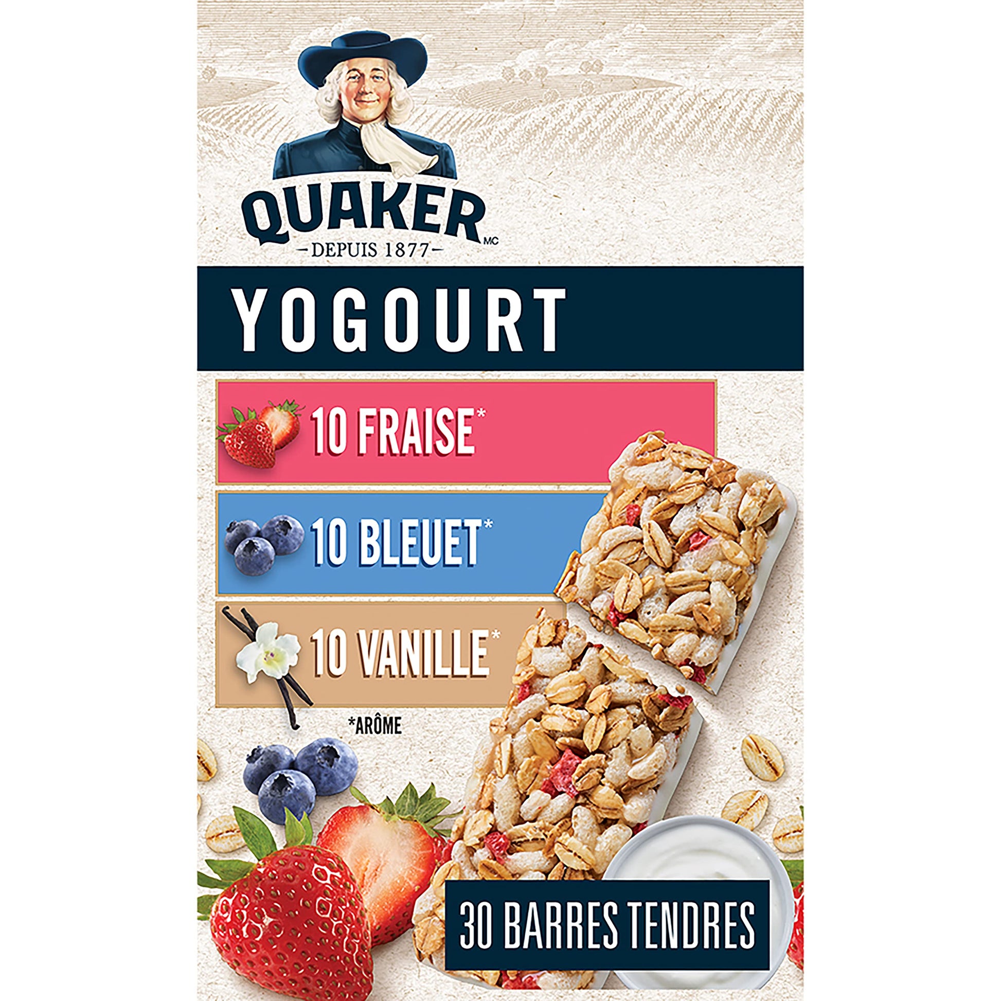 Quaker Yogurt Granola Bars Strawberry Vanilla Blueberry 2